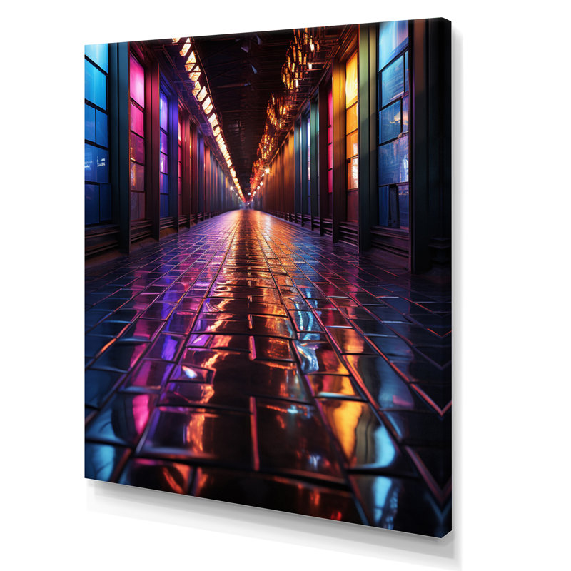 «Colorful Tunnel Urban Mirage», impression sur toile, Toile tendue, H 32 po x l 16 po x P 1 po