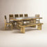 Lafond 8 Piece Solid Wood Dining Set