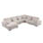 Nadine 155.5"W Beige Corduroy Modular Corner Sectional Sofa With Left-Facing Chaise-1613018931