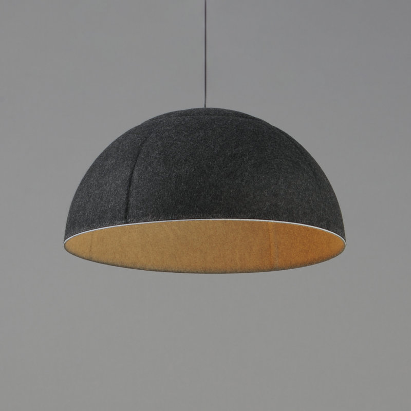Luminaire suspendu simple Nava, Gris foncé