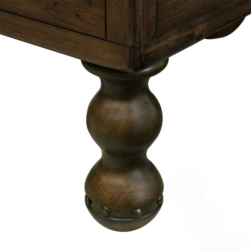Vintage Wood End Table With Drawer
