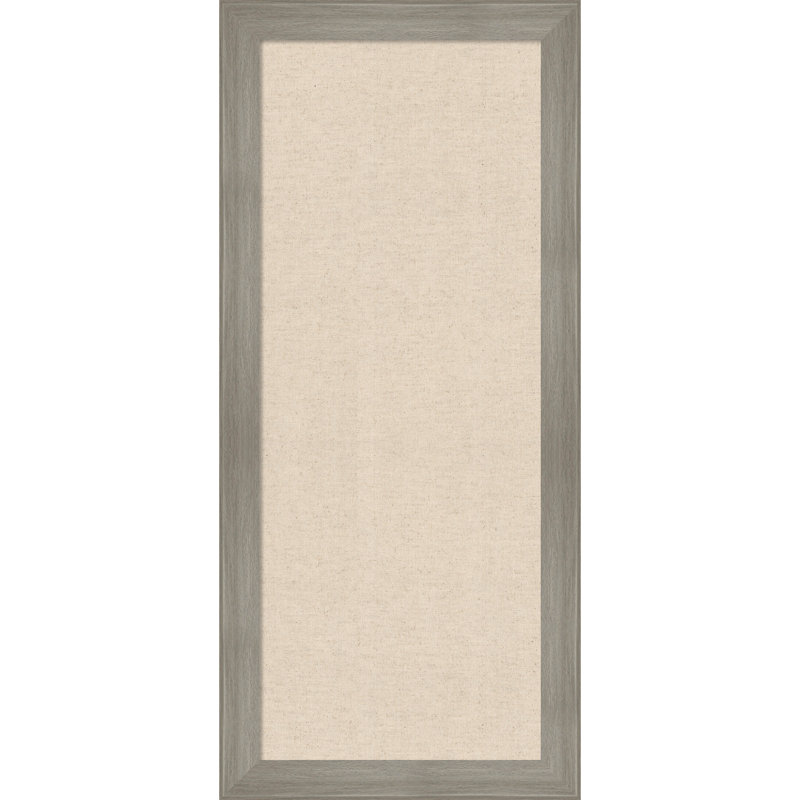 Tableau d'affichage en tissu Amanti, lin naturel par The Creative Bunch Studio, Taille du tableau 16 x 40