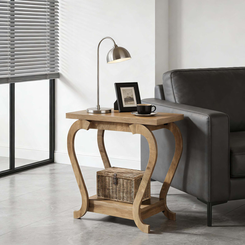 Modern Accent Side Table,2-Tier Coffee Table,End Table