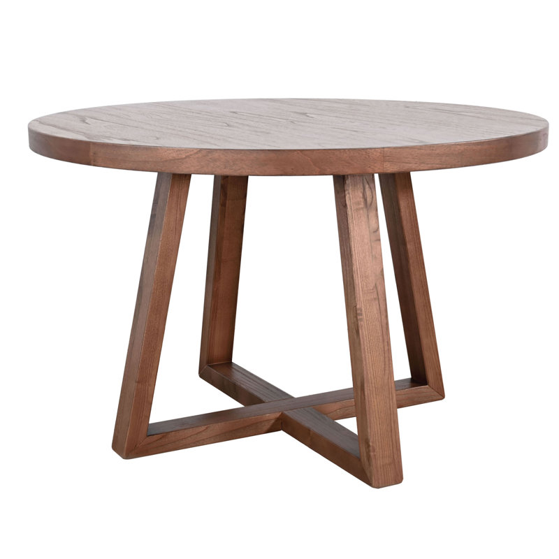  Mia Round Wood Dining Table, Brown