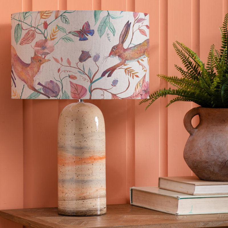 Leaping Into The Fauna Ceramic Table Lamp