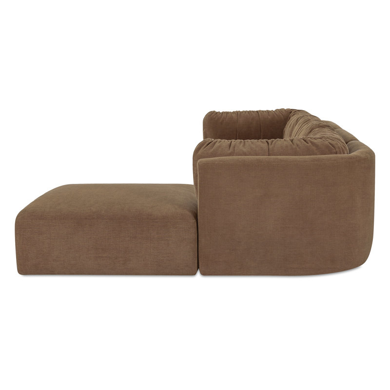 Matina Lounge Modular Sectional Taupe, Tan Polyester