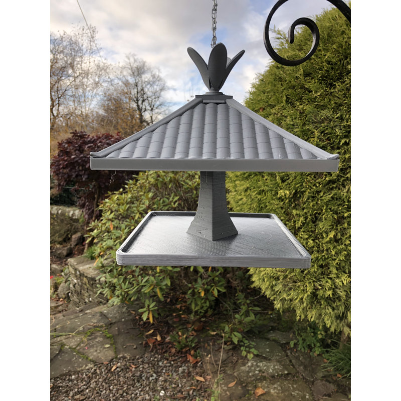 Aksharan Hanging Decorative Bird Feeder, Grey