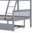 Twin Over Full Rubber Wood Bunk Bed With Trundle,  Convertible Bed, With Twin Size Trundle-106342069