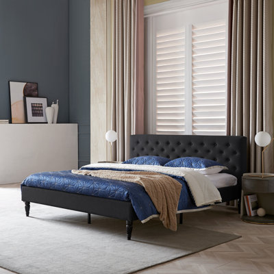 Cholet Tufted Upholstered Low Profile Platform Bed
