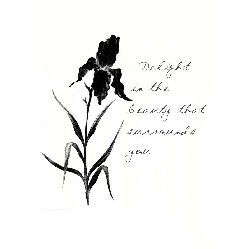" Delight Sketch Iris ", 24" H x 18" W