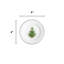 Helmsie x CCH Holiday Animals Flat Salad Plates, Set of 4, Green Rim