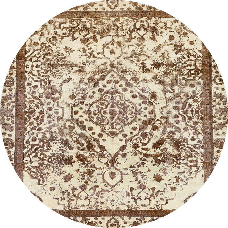Abstract Indoor Rug, Round 7'
