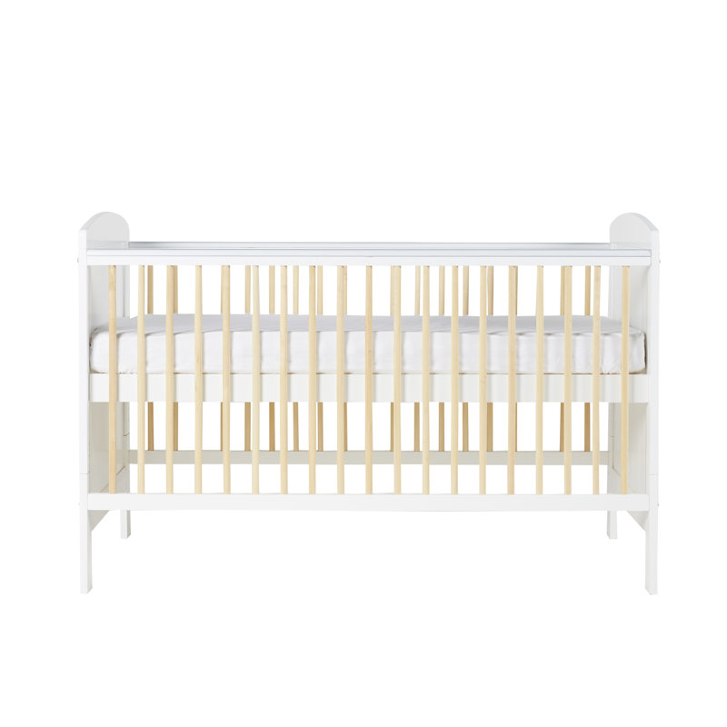 Coleby Scandi Cot Bed and All Seasons Premium Pocket Sprung Mattress - Scandi White