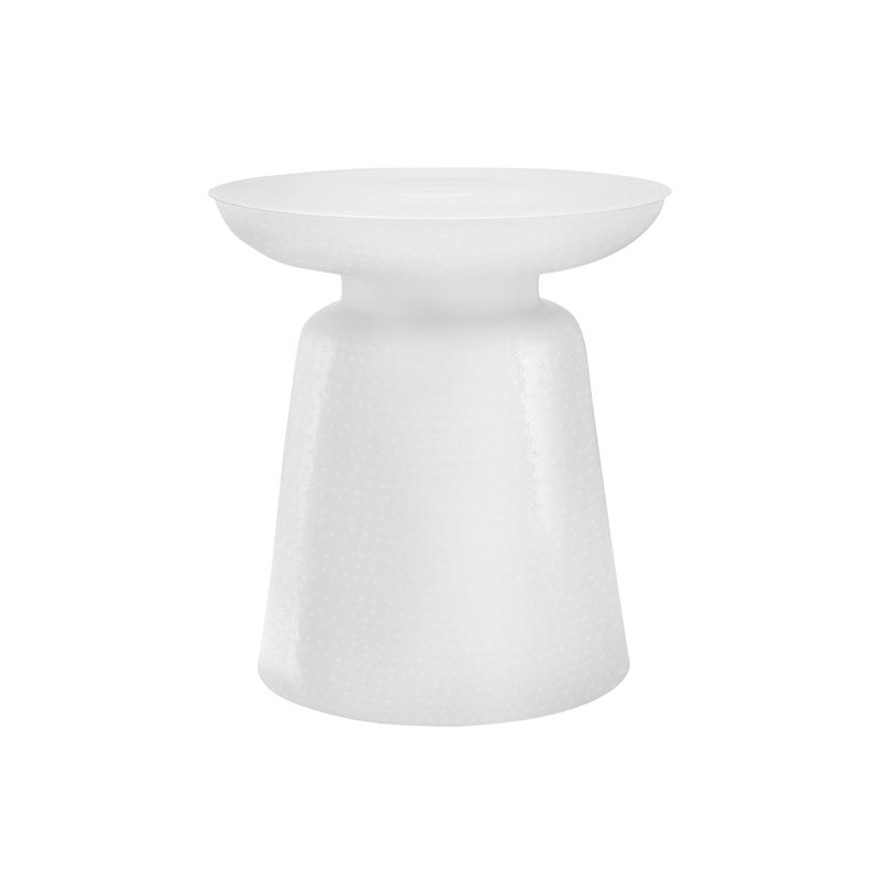 Table d'appoint polyvalente en métal pour le salon et la chambre à coucher, rehaussant le décor, Blanc