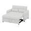 Loveseat Sofa Bed With Adjustable Backrest, USB Ports & Two Lumbar Pillows-115839025