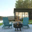 Foyer étoile et lune avec housse en filet et 2 chaises Adirondack en résine de polyester-529291043