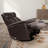Global Home Swivel Glider Recliner With Manual Adjustable Headrest & Footrest In Faux Leather For Ultimate Comfort And Style-1499410363