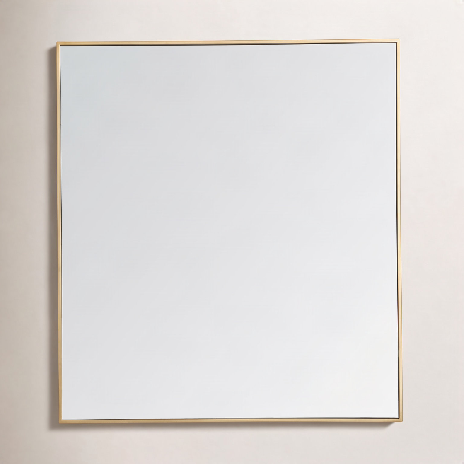 Sabine Metal Rectangle Wall Mirror, 40" x 36", Brass