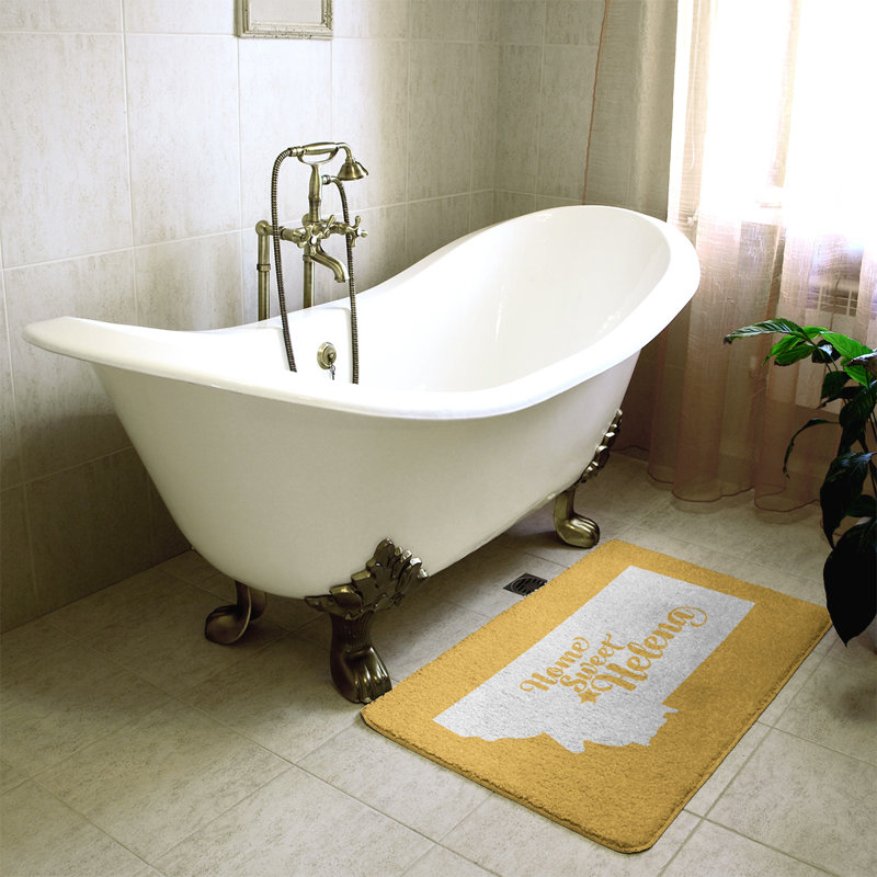 Tapis pour salle de bain hélène montana, l 21 po x L 34 po, Jaune