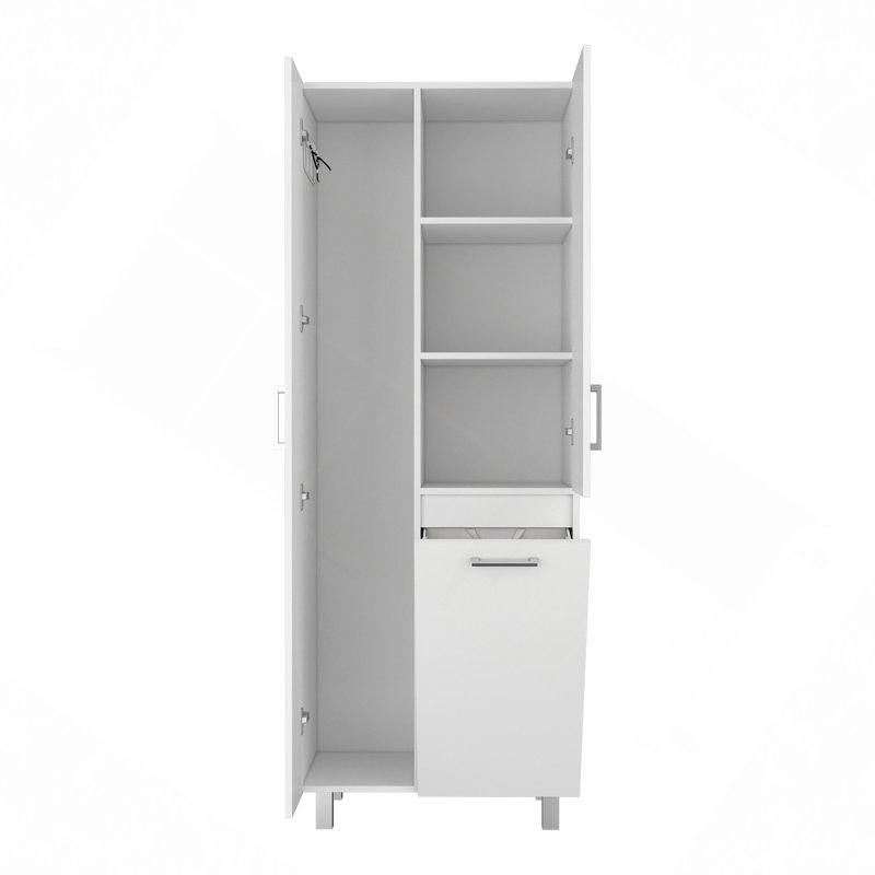 Armoire de rangement H 70,9 po, 2 portes, 1 tiroir, 3 tablettes, 4 pieds - Cuisine