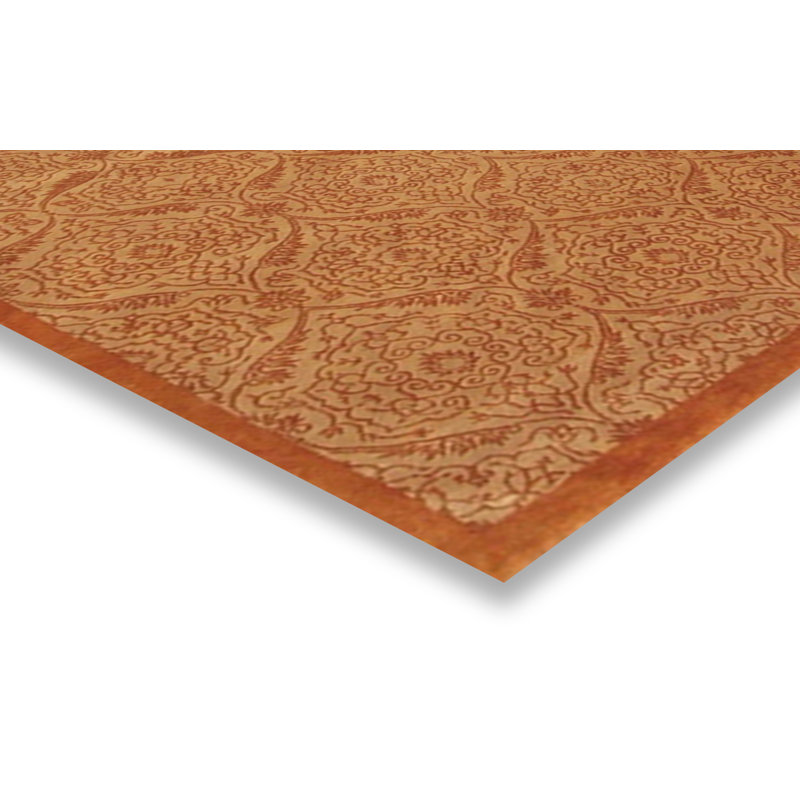 Tapis noué la beige 9 pi x 12 pi en laine à la main one-of-kind Wilton