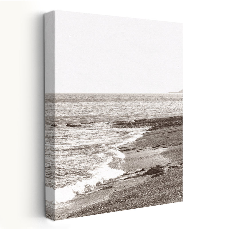Pluie minimaliste et Beachy sur la plage secrète, H 48 po x l 32 po