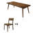 Marketia 6 - Person Pine Solid Wood Solid Wood Top Four Leg Dining Set-1836678812