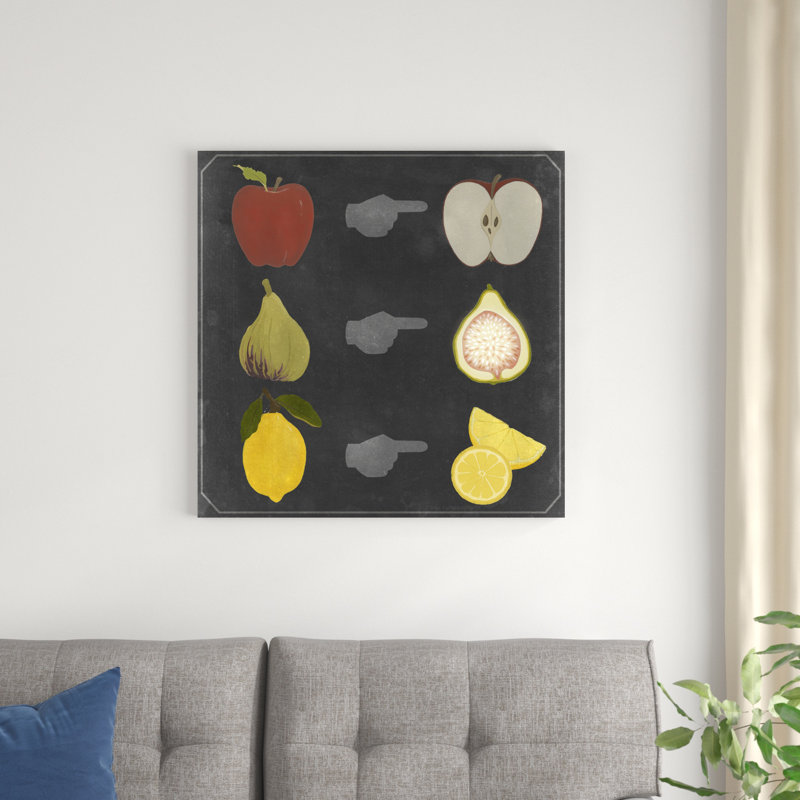 Blackboard Fruit II, H 30 po x l 30 po x P 1,25 po