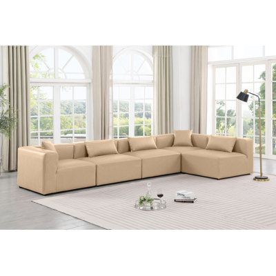 Canapé modulaire en similicuir 5 pièces Ivion