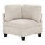 8 canapé modulaire avec rangement, revêtement en velours côtelé beige, poches latérales et ports modulaires pour salon