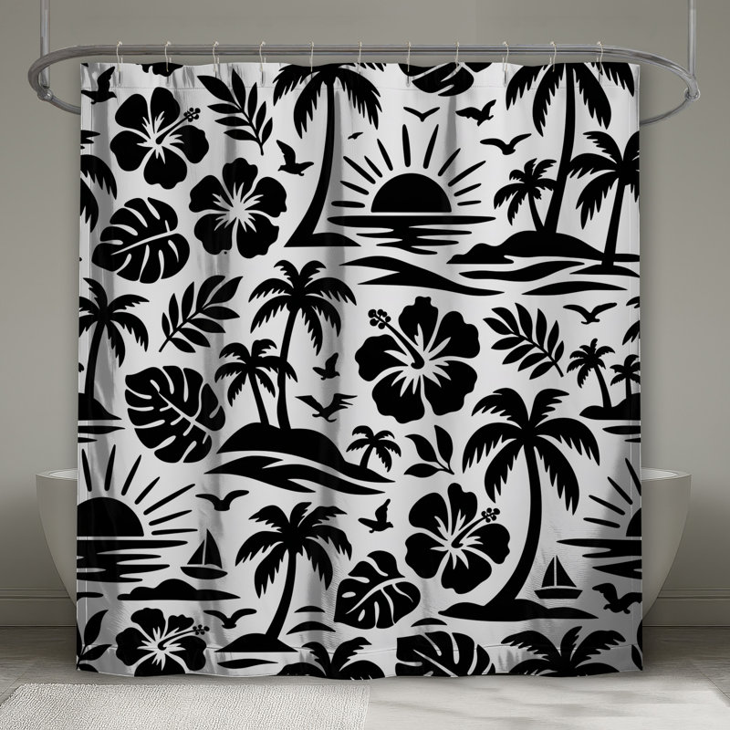 Rideau de douche Tropical, L 70 po x H 72 po