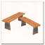 Banc de patio en bois-312857589
