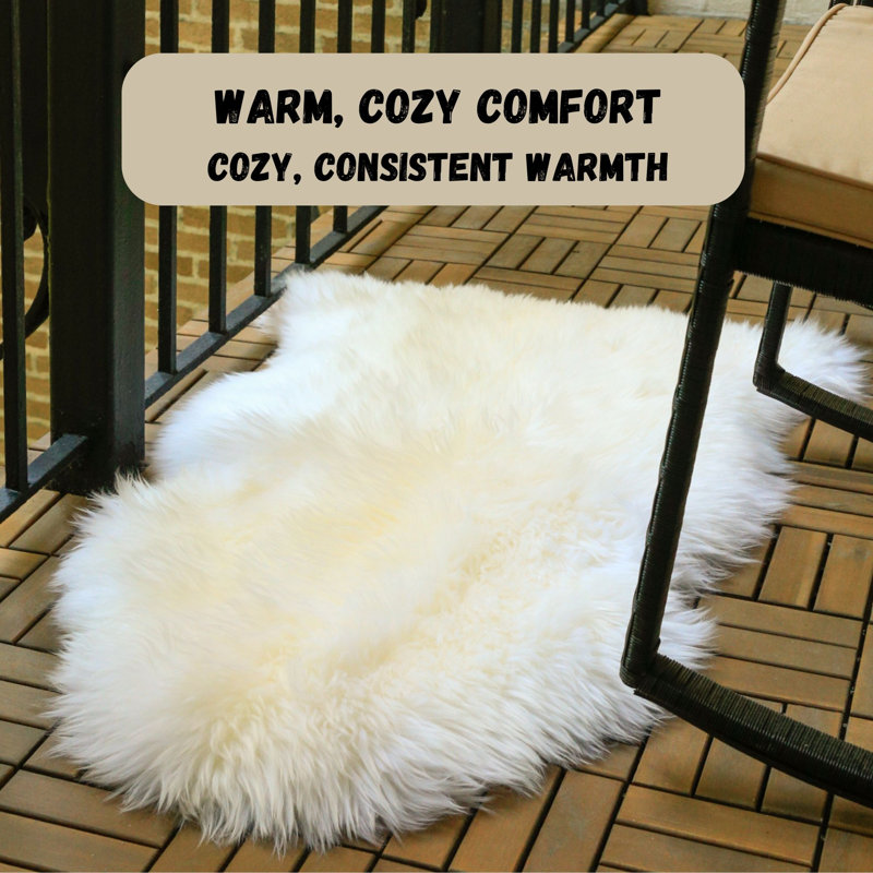 Tapis naturel en peau de mouton 2 pi x 3 pi Colello, Rectangle 2 pi x 3 pi