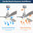 51.96'' Ceiling Fan with LED Lights