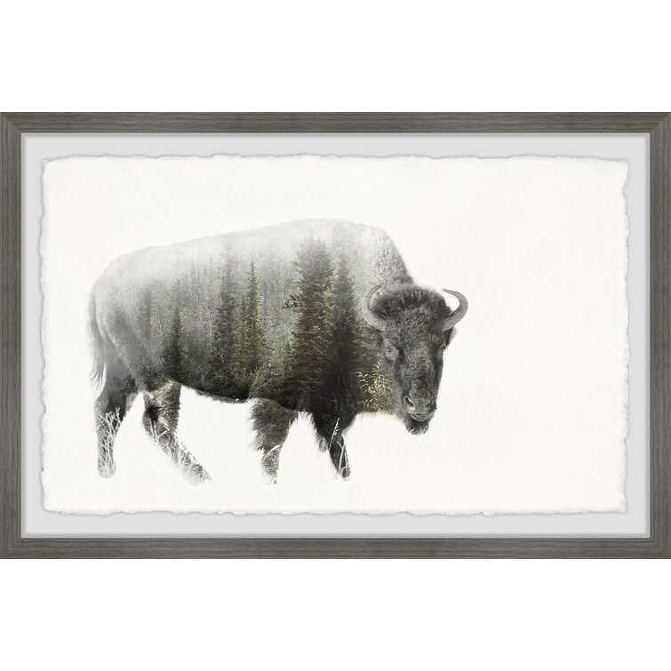 Doormat bison, Small, Gray