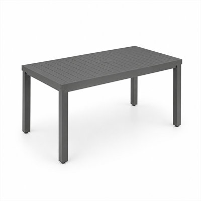 63"-92" Extendable Aluminum Outdoor Dining Table