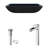 Onyx Rectangular Glass Vessel Bathroom Sink with 11" H Faucet-99538298-99538301