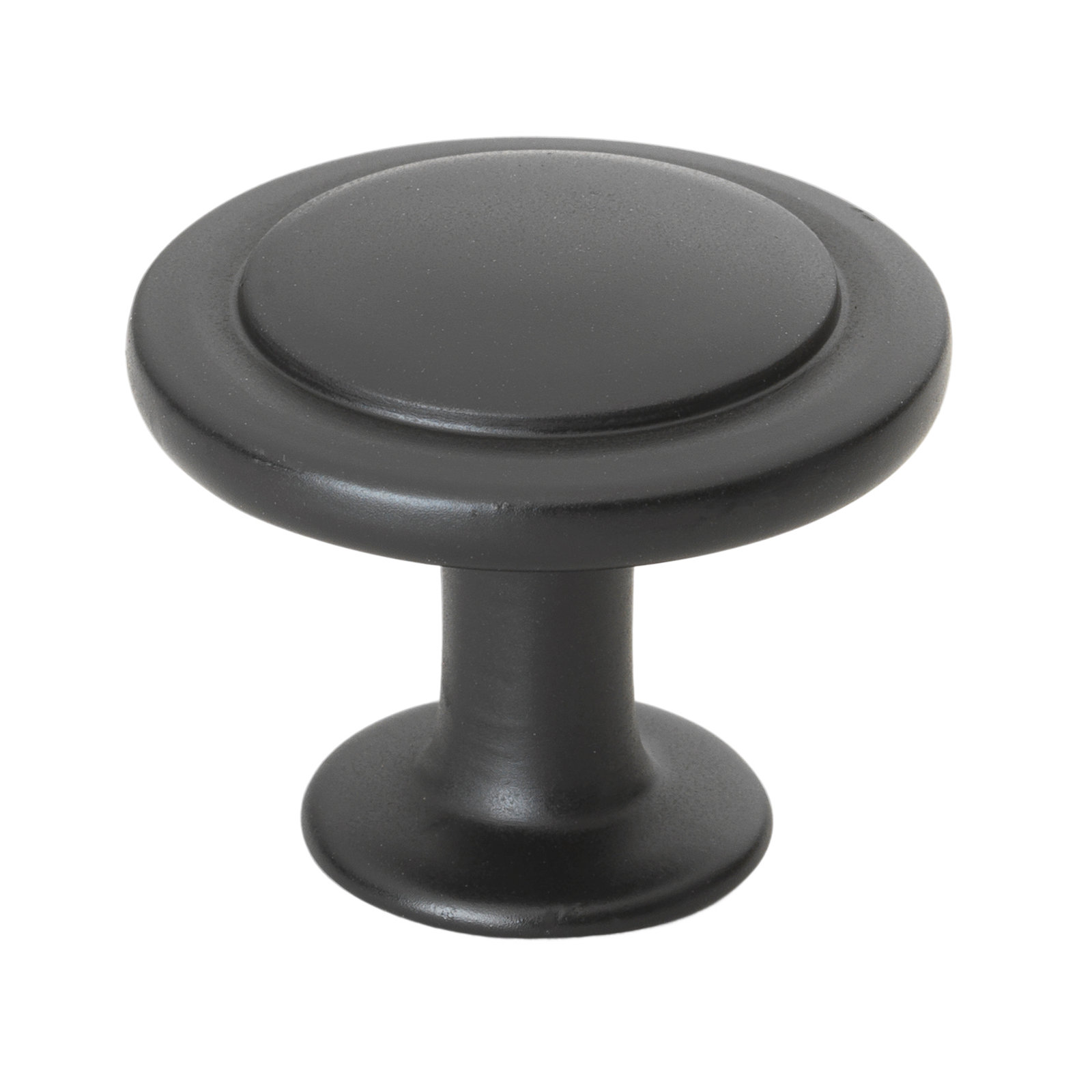 1 1/4" Diameter Mushroom Knob Multipack, Matte Black