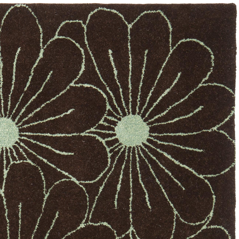 Avayah Soho Hand Tufted Wool And Viscose Floral Rug, Rectangle 2' x 3'