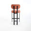 Set Of 2 Bar Stools, Upholstered Counter Height Barstools, Kitchen Chairs With Metal Legs-1928338917