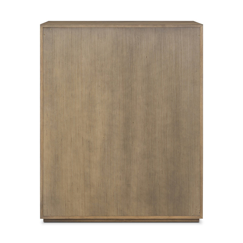 Leo 5 Drawer Dresser-Rustic Grey, Rustic Grey
