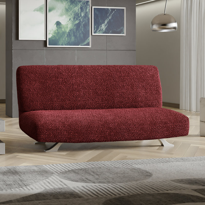 Housse extensible pour futon - Facile à nettoyer et durable - Collection Comfort, Bourgogne