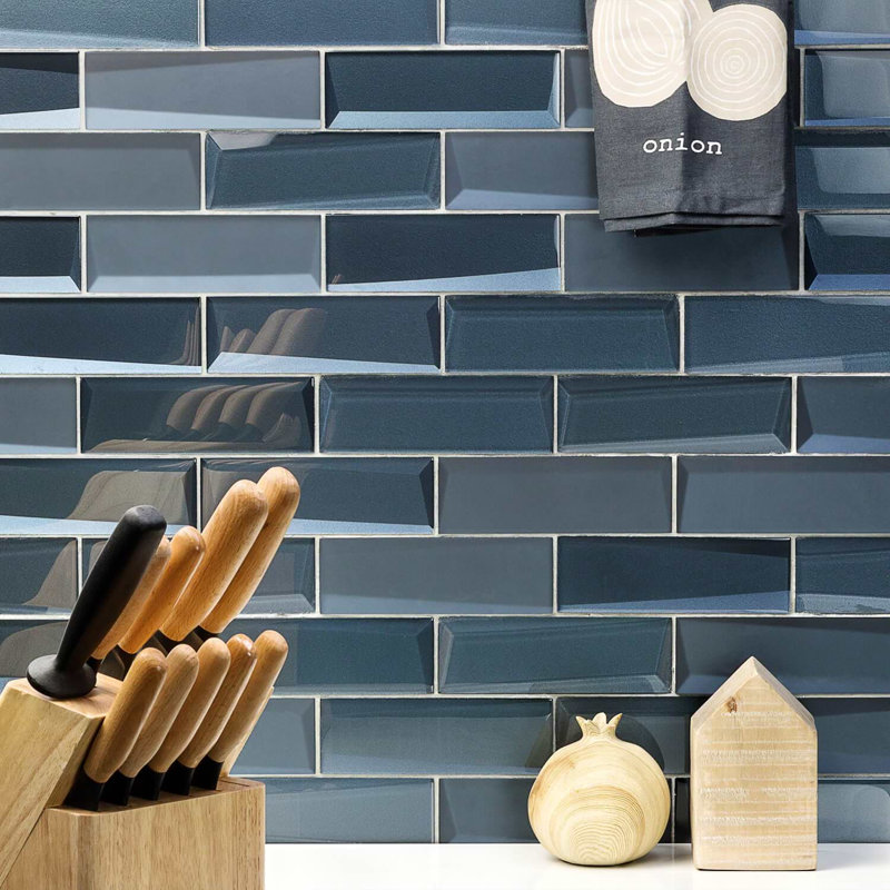 Remington 2x6 Polished Glass Subway Mosaic Tile, Bronze