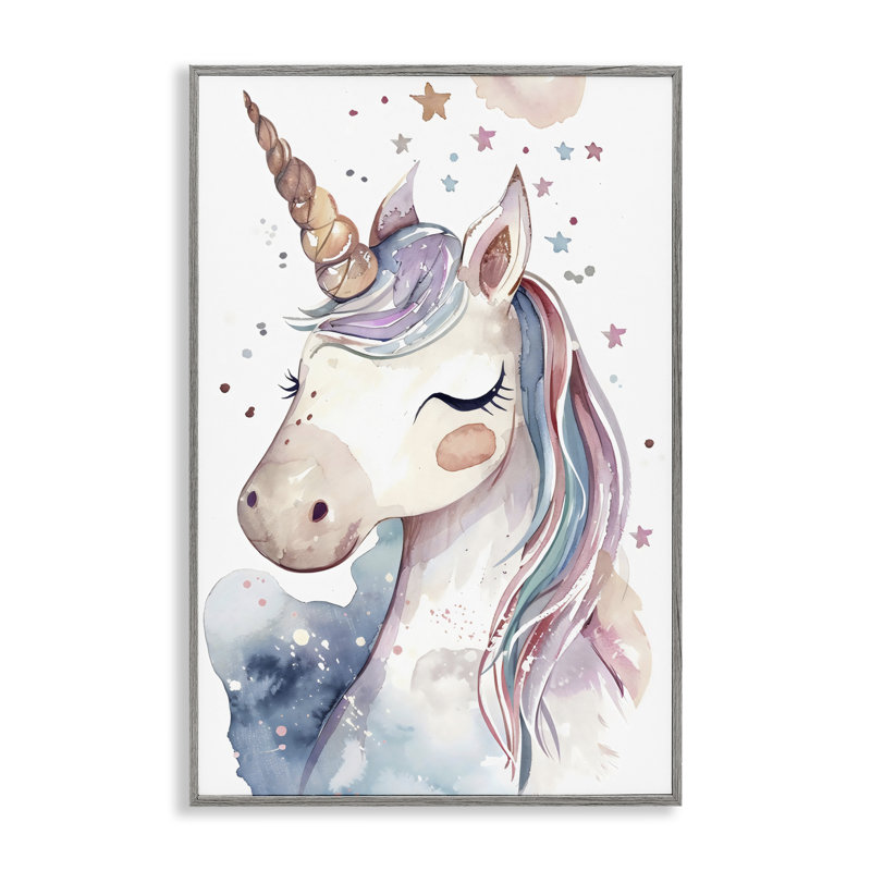 Joli licorne sous les étoiles, estampe numérique, design by Creative Studio, Estampe numérique Farmhouse, H 18 po x l 12 po