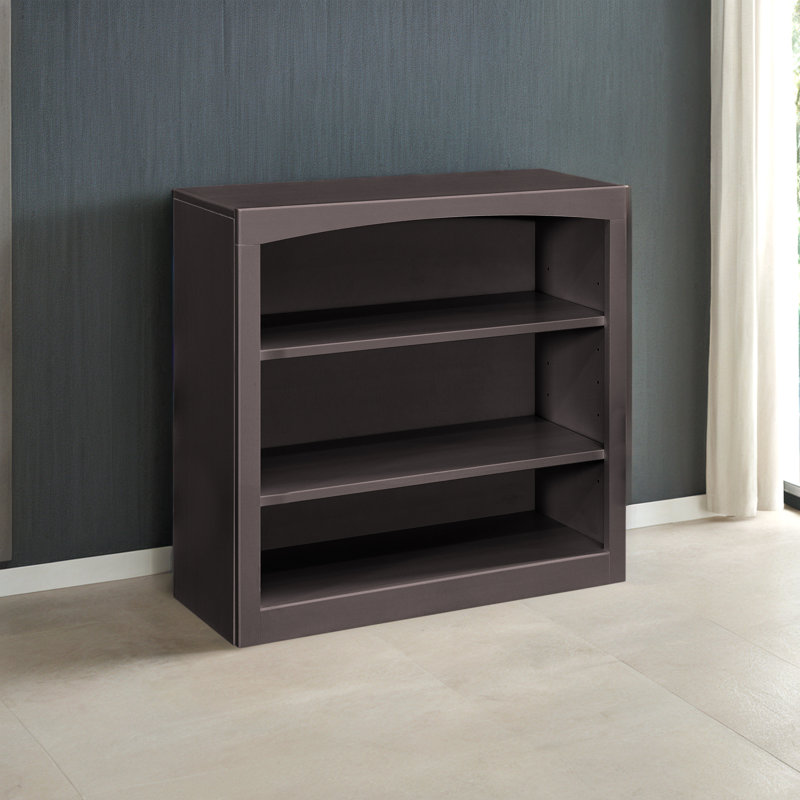 Ossy Solid Wood Classic Bookcase, (3 Shelves) 30"H x 30"W x 12"D, Solid Black