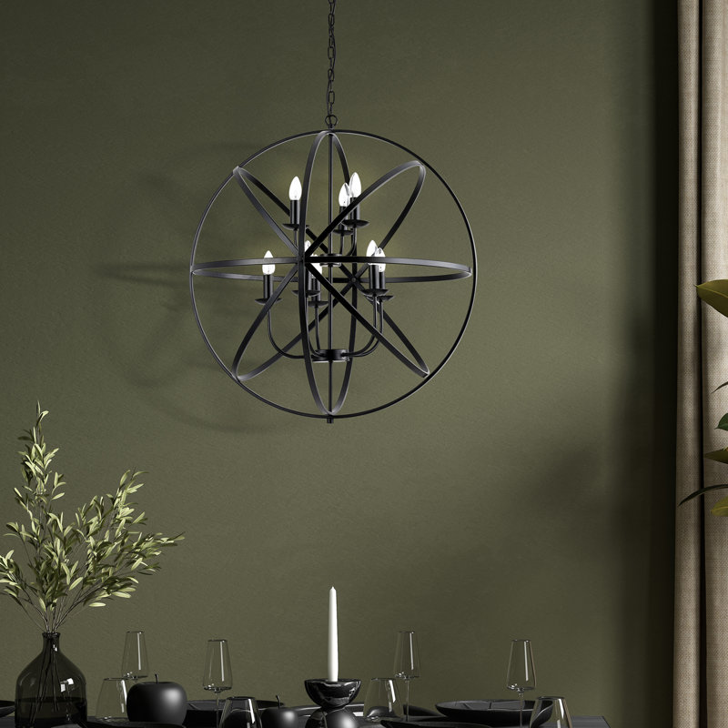 Colbey Chandelier, Matte Black