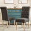 Chaise de salle à manger en bois massif gris anthracite de 2, matériaux, aspect élégant, structure 2, revêtement en velours, design-1735948405