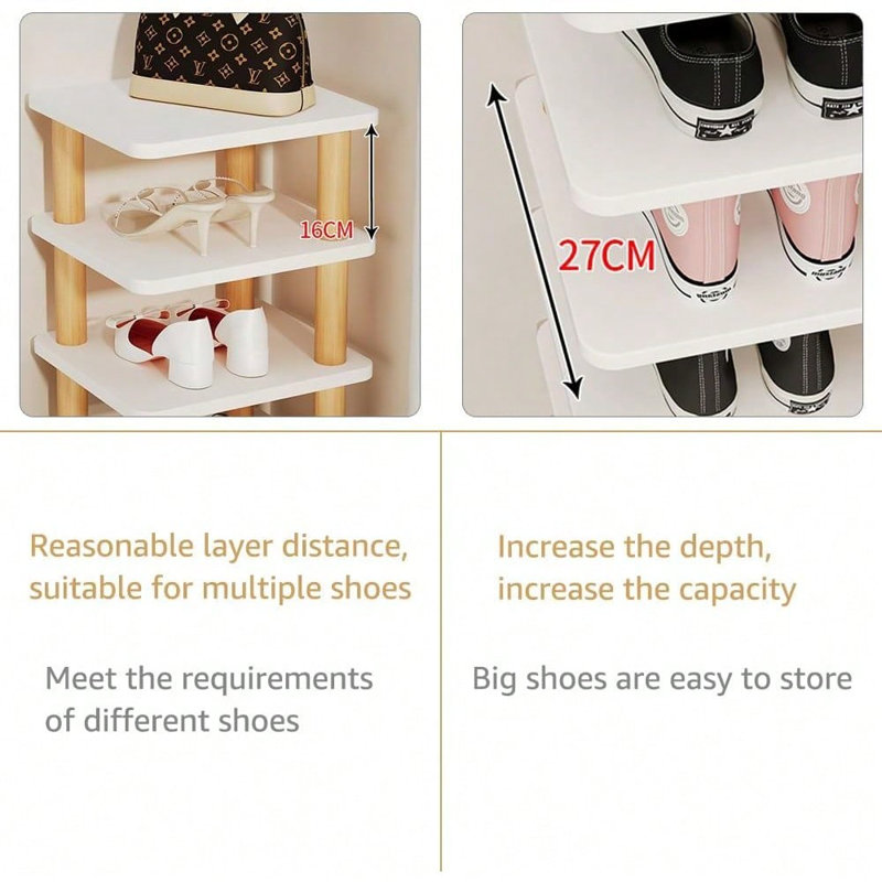 Étagère à chaussures verticale 8 niveaux