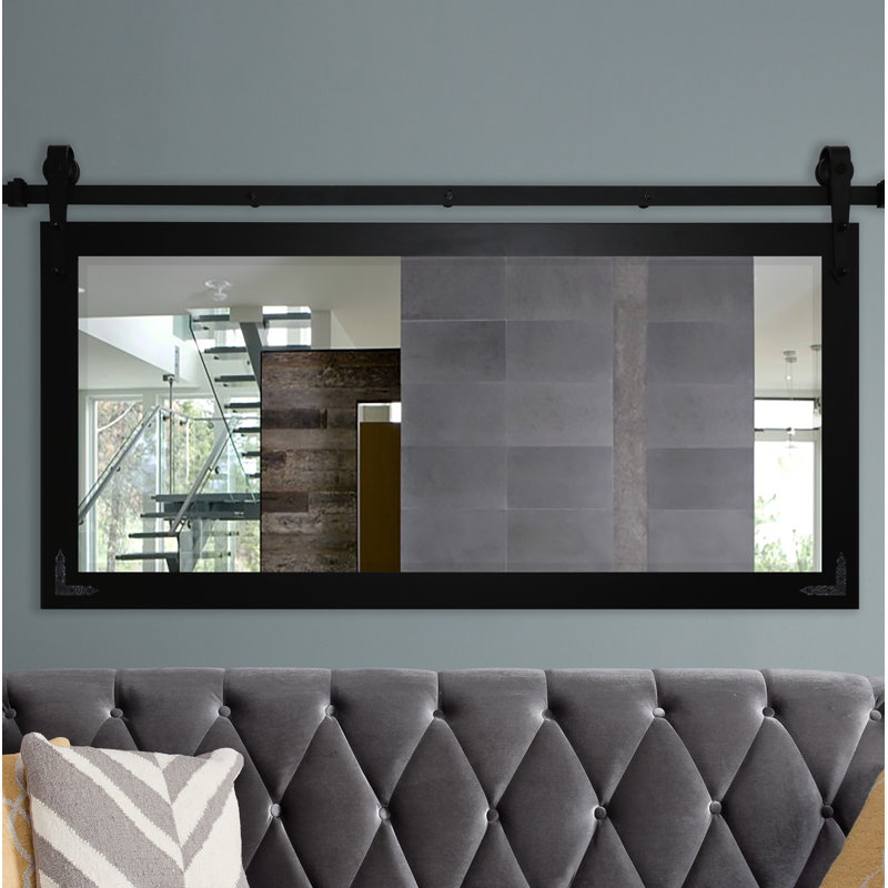 Neace Wood Flat Mirror, 32" H x 66" W x 0.75" D