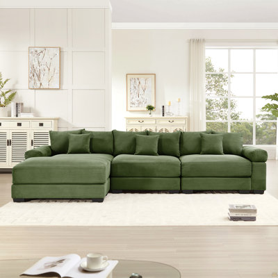 130" Oversized Cloud Modular L-Shape Sectional Couch